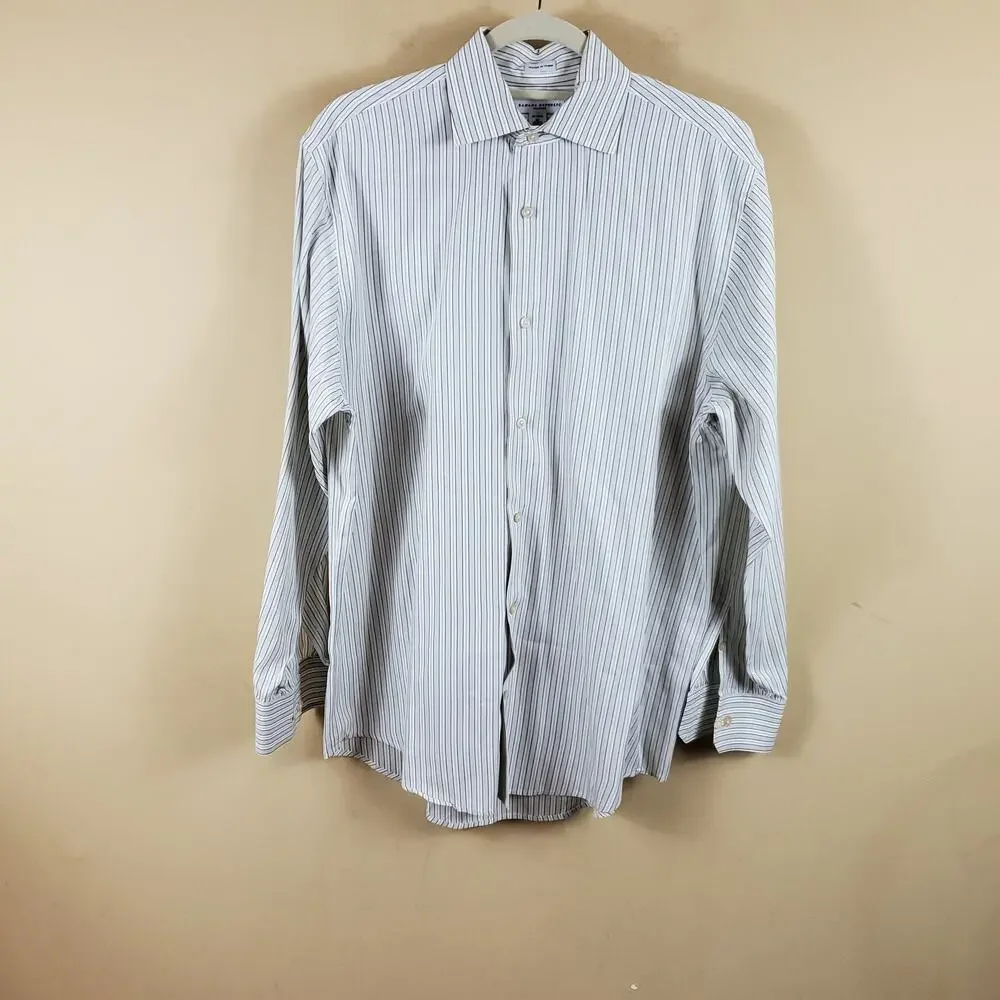 Banana Republic Gray Stripe Regular Fit Button-up Shirt Size M